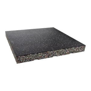 1x1m Seamless CrossFit Gym Rubber Floor Tile, 1.5cm, 2cm, 3cm, or 5cm