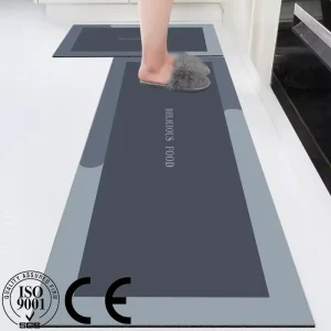 2-Piece Diatomite Kitchen Floor Mat Set, Water-Absorbent and Washable