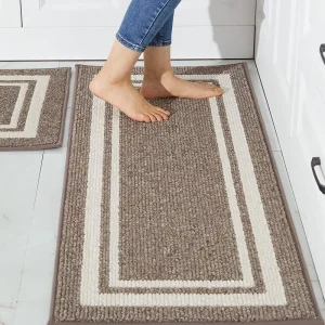 2-Piece Washable Kitchen Mats and Rugs Cushioned Rectangle Absorbent Custom Design 100m2