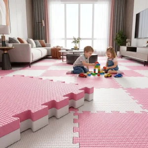 2 cm Thick High-Density EVA Interlocking Puzzle Play Mat Tiles, Anti-Slip, for Babies, Home and Camping