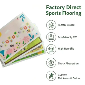2.0mm Custom PVC Vinyl Flooring Roll Slip Resistant and Wear Resistant Custom Cut
