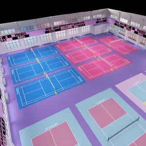 2.5mm PVC Pickleball Court Flooring System Indoor Outdoor Use Easy Installation Temporary Sports Mat