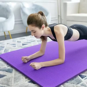 20 mm Folding Waterproof NBR Yoga Mat with Carry Strap for Pilates and Yoga