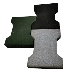 200Mmx160Mm Anti Slip Horse Stable Playground Flooring Tiles Interlock Dog Bone Shape Rubber Paver