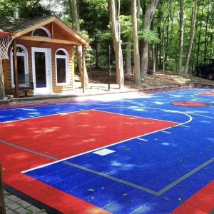 20ft X 20ft Outdoor Anti Slip Vinyl Flooring Basketball Court Tiles with Click Installation