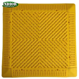 20mm Thick Anti-Slip Interlocking Garage Floor Mat Tile Rigid Modular Vinyl Flooring for Car Wash Drain