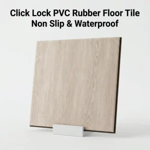 20mm Thick High Density Interlocking Wood Grain PVC Rubber Floor Tile Eco friendly Soundproof Flooring Mat for Home Gym