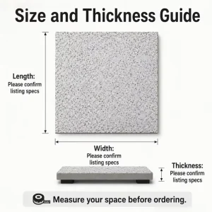 20mm Thick Matte Stone Porcelain Floor Tiles, 600 x 1200mm, Non-Slip Acid-Resistant Tiles for Patios, Gardens, Balconies and Pools