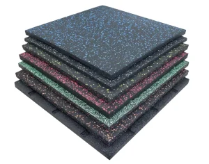 20mm Thick SBR Black and EPDM Flecks Gym Rubber Flooring Mat for Fitness Room Dance Room