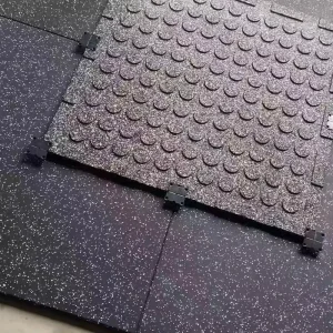 20mm Waterproof Eco-Friendly Shock-Absorbing Rubber Mat, 1 x 1 m, for Gym, Hall, Home Fitness