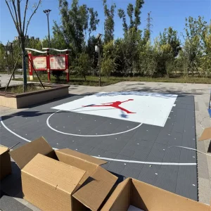 20’x20′ Eco Friendly Interlocking Outdoor Flooring 400pcs Each for Basketball Tennis Courts Easy Installation for Backyard Use