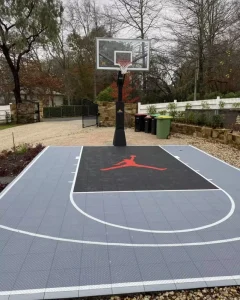 20×20 Interlocking Waterproof Flooring Tiles for Basketball Courts, Gardens, Backyards, and Playgrounds