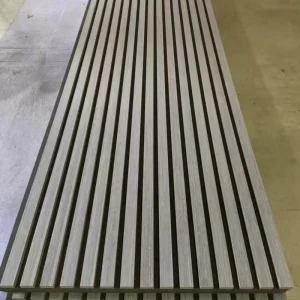 21mm Thickness Wood Grain Veneer MDF Grille Acoustic Board with PET Polyester Fiber Backing for Hotel & Office
