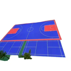 24′ x 26′ Interlock Tile Shock-Absorbing Volleyball Court Sign Custom Kit