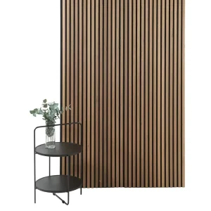 2400x600mm UV Paint Oiled Oak Veneer MDF Slat Wooden Acoustic Panels Sound Absorbing Panel for Home Office Decoration