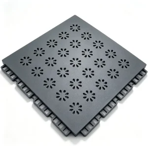 25*25cm TPE Plastic Interlocking Flooring Tiles Flower Design for Playground & Sports Courts