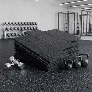 25mm EPDM Interlocking Gym Mats Shock-Absorbing Non-Slip Noise-Reducing Sports Flooring for Home Commercial Gyms