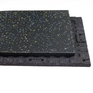 25mm Noise Reduction Interlocking Rubber Floor Tile Anti Impact Rubber Mat For Fitness Center Training Area Rubber Flooring