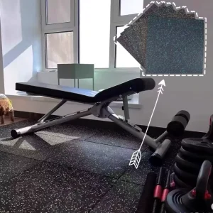 25mm Shock Absorbing Gym Flooring Tiles Indoor Rubber Protective Mat for Exercise Use
