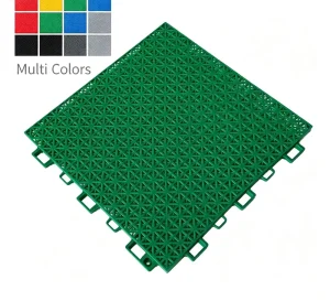 25x25cm Planar Double Layer PP Interlocking Floor Tiles Waterproof for Kindergarten Park Elderly Activity Areas
