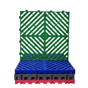 2cm Anti-Slip Click Modular Waterproof Plastic Floor Tiles for Indoor Outdoor Bathrooms Schools and Garages