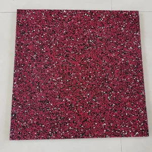 2cm Rubber Tile Gym Flooring Anti-slip Black Washable Custom Logo