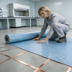 2mm Thick Eco-Friendly Waterproof Anti-Slip Commercial Vinyl Flooring Roll for Hospitals Schools Gyms Bathrooms Factories