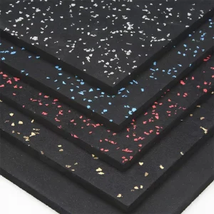 3-12mm Thick Anti-Shock Gym Roll Flooring Soft Rubber Mat with Epdm Granules Protective Fitness Flooring