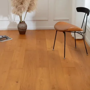 3 Layer Soild Wood Oak Flooring 15mm Eco Friendly Durable Solid Wood Flooring for House Living Room Bedroom Kitchen Villa Gym