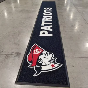 3′ X 13′ Nylon 6.6 Logo Runner Mat, Commercial Grade, Anti-Slip Rubber Backing, Custom Size