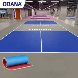 3 mm PVC Pickleball Sports Flooring Court Mat with Shock Absorption for Indoor and Outdoor Use
