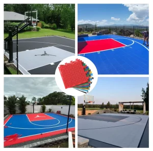 3 x 3 Portable Indoor and Outdoor Interlocking Plastic Basketball Court Flooring
