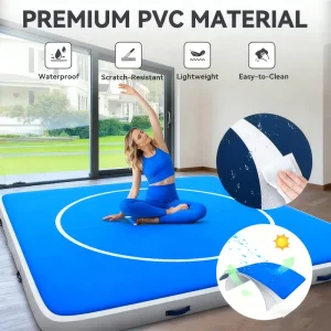 3 x 3 m Inflatable Wrestling Mat Martial Arts Exercise Mat for Gymnasium