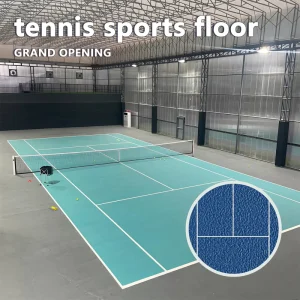 3.0mm Eco Friendly Durable PVC Flooring for Indoor Pickleball Courts Shock Absorption Anti Slip Surface Easy Clean
