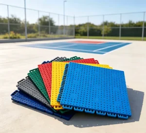 30.48 cm Basketball Pattern TPE Interlocking Suspended Floor Tiles for Kindergartens and Basketball Courts