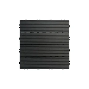 300*300*20 mm Waterproof Interlocking Hollow WPC Decking Tiles Smooth Contemporary Wood-Plastic Composite Flooring for Terraces