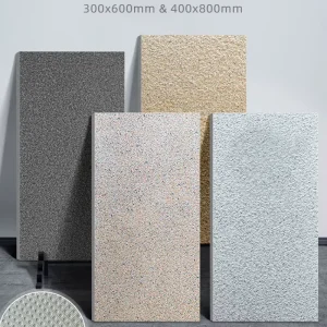 300×600 Granite Medium Plate Beige Linen Finish Ceramic Tile Artificial Stone Tile for Fence Courtyard Wall and Floor