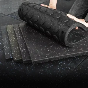 30mm Thick High-Density Anti-Static Rubber Flooring, High Impact Resistance, Non-Slip, for Gyms