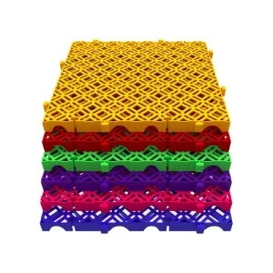 30mm Water-Resistant Anti-Slip Polymer Plastic Grille Floor Tiles for Car Wash, Plain Surface, Indoor Use