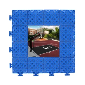 30×30 Feet Basketball Sports Court with PP Double-Layer Sports Flooring