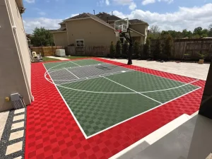 30x60ft Eco Friendly Fireproof Plastic Multifunctional Sport Court Basketball Pickle Ball Waterproof Interlocking Flooring Tiles