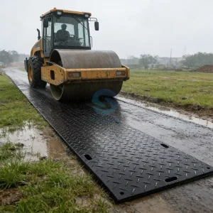 38mm Thick UV-Resistant 150-Ton Load Capacity Heavy UHMWPE Ground Protection Mat