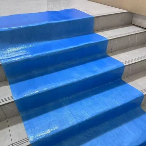 39″ X 100′ Heavy Duty Anti Slip Waterproof Temporary Floor Protection Film for Construction Renovation Green Surface Hardwood