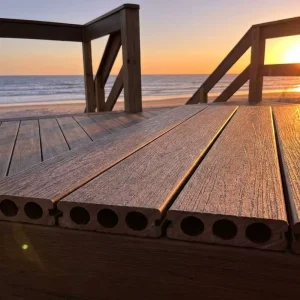 3D Decorative WPC Composite Decking with Wood Grain, Weatherproof Outdoor Flooring