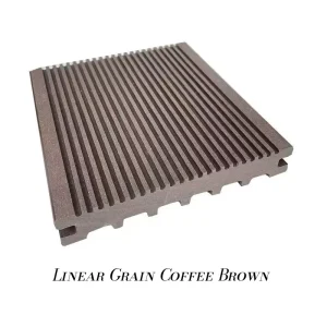 3D Deep-Embossed Teak Wood-Grain WPC Decking Boards, Waterproof Outdoor Flooring