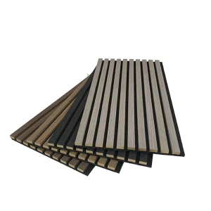 3D Design Interior Polyester Acoustic Panels Wooden Sound Isolation Slat Acoustic Wall Panels