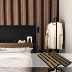 3D Design Modern Eco-Friendly 21mm Thick MDF Wooden Soundproof Acoustic Wood Absorbing Slat Wall Panels HPL Finish for Home