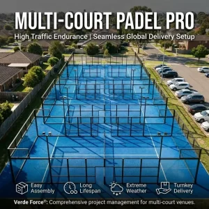 3D Design Padel Court Frame Panoramic Padel Pitch Canchas De Padel Paddle Tennis Field