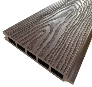 3D Embossed WPC Decking Board Outdoor Waterproof Anti-slip Wood Plastic Composite Flooring for Garden Patio