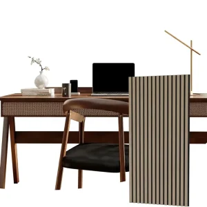 3D Fluted Acoustic Wood Slat Wall Panels Soundproof Noise Reduction Decorative Paneling Modern Home Office Studio